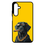 کاور ریچ قاب طرح زرد سگ سیگاری – Yellow Smoking Dog مناسب برای گوشی موبایل سامسونگ Galaxy A15