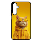 کاور ریچ قاب طرح گربه زرد – Yellow Cat مناسب برای گوشی موبایل سامسونگ Galaxy A15