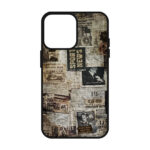 کاور ریچ قاب طرح روزنامه قدیمی – Old Newspaper مناسب برای گوشی موبایل آیفون IPhone 15 Pro Max