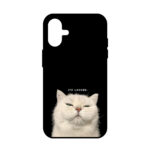 کاور ریچ قاب طرح گربه سفید – White Cat مناسب برای گوشی موبایل آیفون IPhone 16 Normal